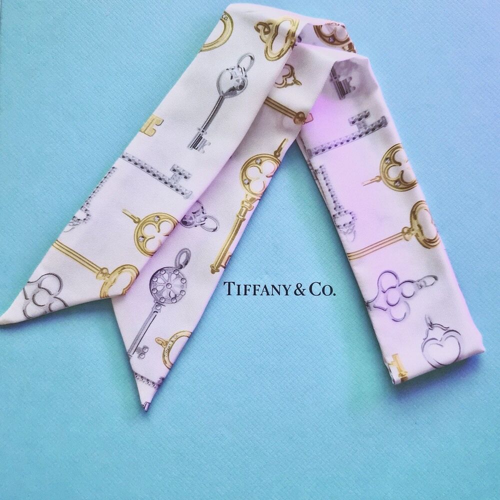 RARE Authentic Retired Tiffany & Co. 100% Silk Ribbon Tilly Bandeau Scarf